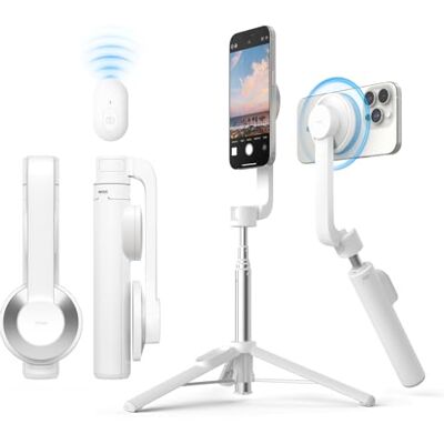 elago Tripé vara Selfie compatível com MagSafe para iPhone e Galaxy Íman potente, portátil e leve, capa, controlo Bluetooth e autocolante guia incluídos (branco) elago Tripé vara Selfie compatível com MagSafe para iPhone e Galaxy Íman potente, portátil e leve, capa, controlo Bluetooth e autocolante guia incluídos (branco)