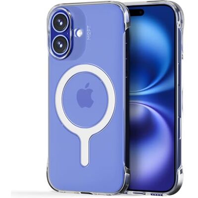 MOFT Capa invisível para iPhone 16, ultra fina e transparente, compatível com MagSafe, corte duplo, sensação de nu, forte e anti-amarelamento MOFT Capa invisível para iPhone 16, ultra fina e transparente, compatível com MagSafe, corte duplo, sensação de nu, forte e anti-amarelamento