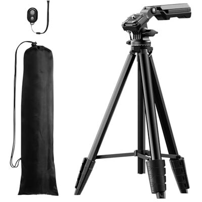 K&F CONCEPT Tripé leve para telemóvel 42,5 cm dobrada, placa de desbloqueio rápido, suporte para telefone e correia, altura máxima de 158 cm, carga de 3 kg, S205A1 K&F CONCEPT Tripé leve para telemóvel 42,5 cm dobrada, placa de desbloqueio rápido, suporte para telefone e correia, altura máxima de 158 cm, carga de 3 kg, S205A1