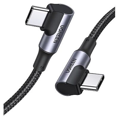 UGREEN - USB C to USB C Cable - Ângulo reto - 100W - Cabo UGREEN - USB C to USB C Cable - Ângulo reto - 100W - Cabo