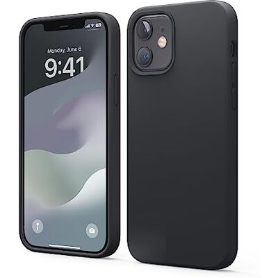Elago - Capa de silicone - Preto - iPhone 12/12 Pro - Capa de telefone Elago - Capa de silicone - Preto - iPhone 12/12 Pro - Capa de telefone
