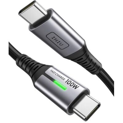 INIU Cabo USB C, 100 W, 3 m, cabo de carregamento rápido PD3.0 USB C para USB C, de nylon trançado para iPhone 15, 14 Pro, Samsung Galaxy S23, S22, S21, Pixel 7, iPad Pro, MacBook Air, tablets, etc Nylon Cargador, USB Tipo C para iPhone 18 17 16 Pro Max INIU Cabo USB C, 100 W, 3 m, cabo de carregamento rápido PD3.0 USB C para USB C, de nylon trançado para iPhone 15, 14 Pro, Samsung Galaxy S23, S22, S21, Pixel 7, iPad Pro, MacBook Air, tablets, etc Nylon Cargador, USB Tipo C para iPhone 18 17 16 Pro Max