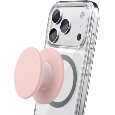 ENCASED Aderência magnética dobrável para telemóvel (compatível com MagSafe) confortável suporte de silicone para iPhone (esmalte de morango) ENCASED Aderência magnética dobrável para telemóvel (compatível com MagSafe) confortável suporte de silicone para iPhone (esmalte de morango)