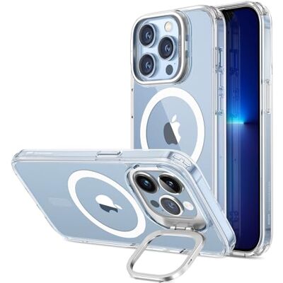 ESR Classic Hybrid capa para iPhone 13 Pro MAX com suporte Flex Anti-amarelecimento durável, suporte para câmara, compatível com MagSafe, proteção militar 3X, capa magnética, transparente ESR Classic Hybrid capa para iPhone 13 Pro MAX com suporte Flex Anti-amarelecimento durável, suporte para câmara, compatível com MagSafe, proteção militar 3X, capa magnética, transparente