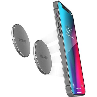 ENCASED Discos magnéticos para iPhone (2 unidades) projetados para MagSafe, suporte adesivo para telefone, ideal para carro, casa, escritório, caravana e muito mais (parte traseira adesiva/design ultra fino ENCASED Discos magnéticos para iPhone (2 unidades) projetados para MagSafe, suporte adesivo para telefone, ideal para carro, casa, escritório, caravana e muito mais (parte traseira adesiva/design ultra fino