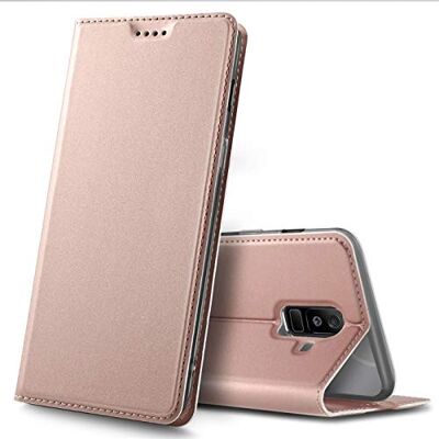 Verco Para Samsung Galaxy A6 Plus capa tipo livro galvanizada, capa de design com proteção 360°, compatível com Samsung Galaxy A6 Plus (6 polegadas), ouro rosa Verco Para Samsung Galaxy A6 Plus capa tipo livro galvanizada, capa de design com proteção 360°, compatível com Samsung Galaxy A6 Plus (6 polegadas), ouro rosa