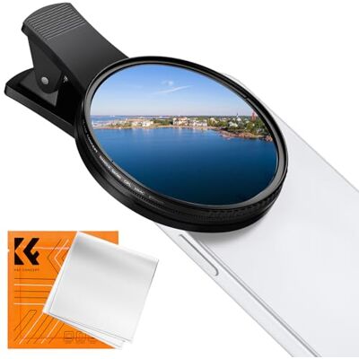 K&F CONCEPT 67 mm Clip-on filtro CPL polarizador para telemóvel Clipe com rosca para lentes, compatível com a série iPhone 17/16/15/14/13/12, Samsung Y HONOR -FP101 K&F CONCEPT 67 mm Clip-on filtro CPL polarizador para telemóvel Clipe com rosca para lentes, compatível com a série iPhone 17/16/15/14/13/12, Samsung Y HONOR -FP101