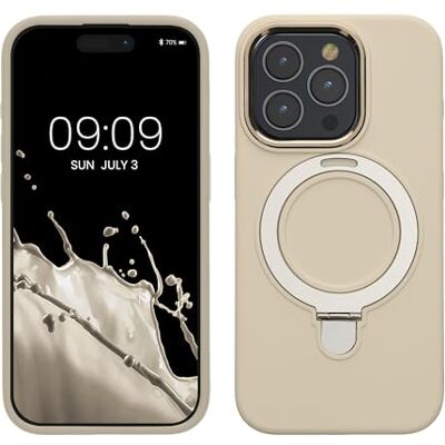 kalibri Capa compatível com Apple iPhone 15 Pro capa premium com anel de suporte interior de microfibra, compatível com MagSafe bordas elevadas e botões de metal kalibri Capa compatível com Apple iPhone 15 Pro capa premium com anel de suporte interior de microfibra, compatível com MagSafe bordas elevadas e botões de metal