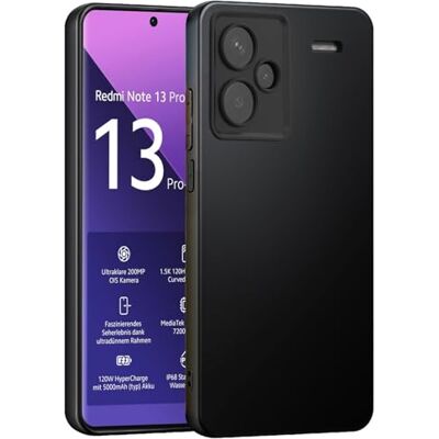 Verco Para Xiaomi Redmi Note 13 Pro+ 5G capa de TPU, capa flexível Soft com proteção contra choques e design transparente, compatível com Xiaomi Redmi Note 13 Pro 5G (6,67 polegadas), preto Verco Para Xiaomi Redmi Note 13 Pro+ 5G capa de TPU, capa flexível Soft com proteção contra choques e design transparente, compatível com Xiaomi Redmi Note 13 Pro 5G (6,67 polegadas), preto