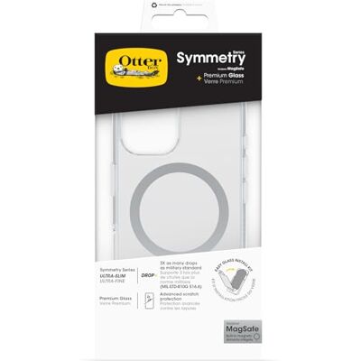 Otterbox Pack de proteção para iPhone 16; capa Symmetry Series Clear MagSafe testada 3X com padrões militares antiquedas e protetor de ecrã premium, transparente Otterbox Pack de proteção para iPhone 16; capa Symmetry Series Clear MagSafe testada 3X com padrões militares antiquedas e protetor de ecrã premium, transparente