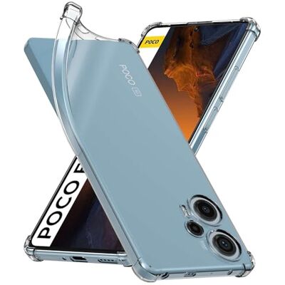 ebestStar Capa para Xiaomi Poco F5 5G, capa de silicone transparente, camada protetora TPU anti-choques, bordas reforçadas, transparente ebestStar Capa para Xiaomi Poco F5 5G, capa de silicone transparente, camada protetora TPU anti-choques, bordas reforçadas, transparente