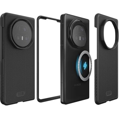 TUDIA Capa MergeGrip V2 para Honor Magic V5 5G (2025). Compatível com MagSafe camada dupla resistente a choques e design de aderência robusta preto mate TUDIA Capa MergeGrip V2 para Honor Magic V5 5G (2025). Compatível com MagSafe camada dupla resistente a choques e design de aderência robusta preto mate