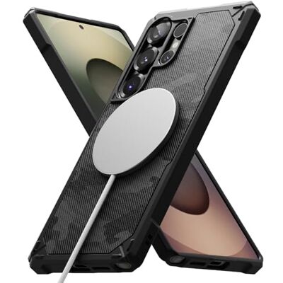 Ringke Rugged Gear desenhado para capa Samsung Galaxy S25 Ultra, não deixa impressões e sem escorregar, capa protetora leve anti-impressões e antiderrapante Magnetic Camo Black Ringke Rugged Gear desenhado para capa Samsung Galaxy S25 Ultra, não deixa impressões e sem escorregar, capa protetora leve anti-impressões e antiderrapante Magnetic Camo Black