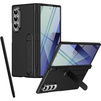 BAILI Capa para Galaxy Z Fold 4 com suporte, protetor de ecrã frontal, ranhura para S Pen, proteção de dobradiça, cobertura completa para Samsung Galaxy Z Fold4 com lápis ótico preto BAILI Capa para Galaxy Z Fold 4 com suporte, protetor de ecrã frontal, ranhura para S Pen, proteção de dobradiça, cobertura completa para Samsung Galaxy Z Fold4 com lápis ótico preto