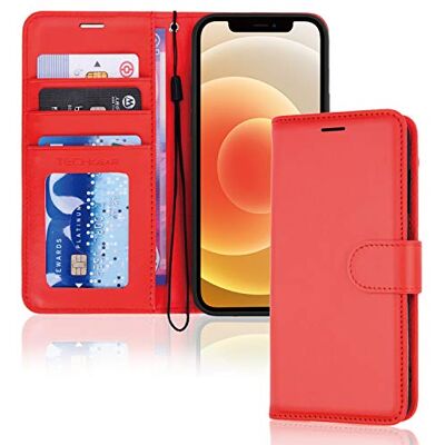 TECHGEAR - iPhone 12 Pro Leather Wallet - Stand - Case TECHGEAR - iPhone 12 Pro Leather Wallet - Stand - Case