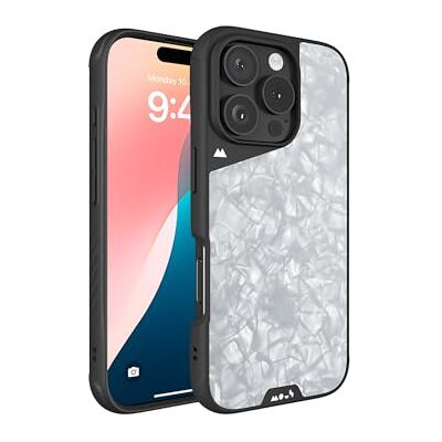 Mous Capa para iPhone 16 Pro com MagSafe Limitless 6.0 Pérola Prata Carcaça Anti-choque Mous Capa para iPhone 16 Pro com MagSafe Limitless 6.0 Pérola Prata Carcaça Anti-choque