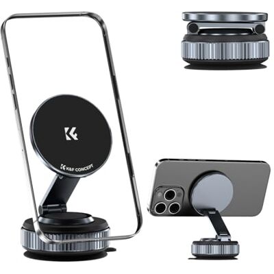 K&F CONCEPT Suporte magnético para telemóvel de carro 360°, suporte para Ajustável em 3 eixos para o seu carro e superfícies lisas, compatível com iPhone 17/16/15/14/13 12/Android -TC07 K&F CONCEPT Suporte magnético para telemóvel de carro 360°, suporte para Ajustável em 3 eixos para o seu carro e superfícies lisas, compatível com iPhone 17/16/15/14/13 12/Android -TC07
