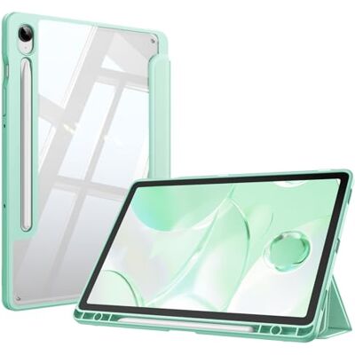 FINTIE Capa para Samsung Galaxy Tab S10 Lite 10,9" 2025/S10 FE e S9 FE/S9 11" 2023 suporte para S Pen, capa híbrida fina à prova de choques com capa traseira transparente verde claro FINTIE Capa para Samsung Galaxy Tab S10 Lite 10,9" 2025/S10 FE e S9 FE/S9 11" 2023 suporte para S Pen, capa híbrida fina à prova de choques com capa traseira transparente verde claro