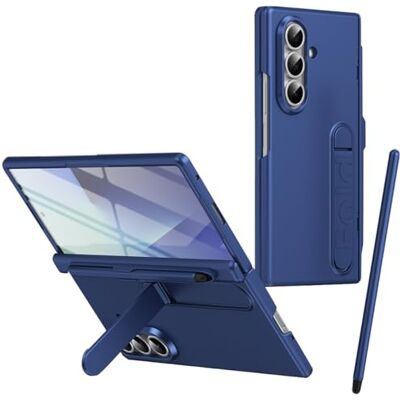 BAILI Capa para Galaxy Z Fold 7 com suporte, protetor de ecrã frontal, ranhura para S Pen, proteção de dobradiça, cobertura completa para Samsung Galaxy Z Fold7 com lápis ótico azul escuro BAILI Capa para Galaxy Z Fold 7 com suporte, protetor de ecrã frontal, ranhura para S Pen, proteção de dobradiça, cobertura completa para Samsung Galaxy Z Fold7 com lápis ótico azul escuro