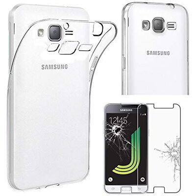ebestStar Capa para Samsung J3 2016 Galaxy SM-J320F, capa de silicone transparente, camada protetora TPU anti-choques, slim ultra fino, transparente vidro temperado ebestStar Capa para Samsung J3 2016 Galaxy SM-J320F, capa de silicone transparente, camada protetora TPU anti-choques, slim ultra fino, transparente vidro temperado