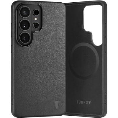 TORRO Capa compatível com Samsung Galaxy S26 Ultra 5G 2026 capa fina de couro premium com carregamento MagSafe (preto) TORRO Capa compatível com Samsung Galaxy S26 Ultra 5G 2026 capa fina de couro premium com carregamento MagSafe (preto)