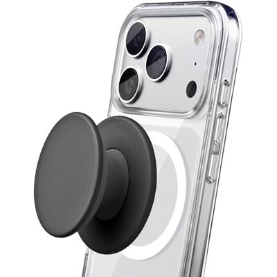 ENCASED Aderência magnética dobrável para telemóvel (compatível com MagSafe) confortável suporte de silicone para iPhone (preto) ENCASED Aderência magnética dobrável para telemóvel (compatível com MagSafe) confortável suporte de silicone para iPhone (preto)