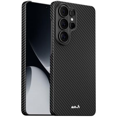 Mous para Samsung Galaxy S26 Ultra capa, capa super fina de fibra de aramida, preto Mous para Samsung Galaxy S26 Ultra capa, capa super fina de fibra de aramida, preto