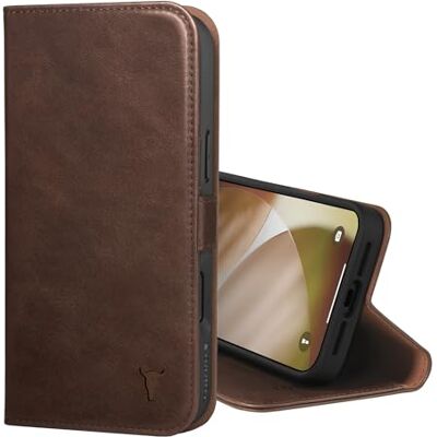 TORRO Capa de couro compatível com iPhone 17 Pro MAX 6,9" 2025 capa de couro premium tipo carteira com suporte e ranhuras para cartões (compatível com carregadores MagSafe oficiais) castanho TORRO Capa de couro compatível com iPhone 17 Pro MAX 6,9" 2025 capa de couro premium tipo carteira com suporte e ranhuras para cartões (compatível com carregadores MagSafe oficiais) castanho
