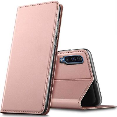 Verco para Samsung Galaxy A50 / A30s capa tipo livro galvanizada, capa de design com proteção 360°, compatível com Samsung Galaxy A50 / A30s (6,4 polegadas), ouro rosa Verco para Samsung Galaxy A50 / A30s capa tipo livro galvanizada, capa de design com proteção 360°, compatível com Samsung Galaxy A50 / A30s (6,4 polegadas), ouro rosa