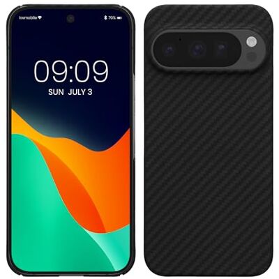 kalibri Capa compatível com Google Pixel 10 / Pixel 10 Pro capa protetora de aramida para telemóvel Cover preto mate kalibri Capa compatível com Google Pixel 10 / Pixel 10 Pro capa protetora de aramida para telemóvel Cover preto mate