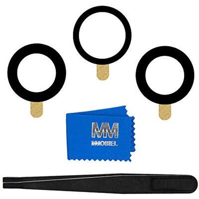 MMOBIEL Lente de vidro para câmara traseira compatível com iPhone 12 Pro MAX 2020 vidro câmara com dupla face adesivo pinças e pano incluídos preto MMOBIEL Lente de vidro para câmara traseira compatível com iPhone 12 Pro MAX 2020 vidro câmara com dupla face adesivo pinças e pano incluídos preto