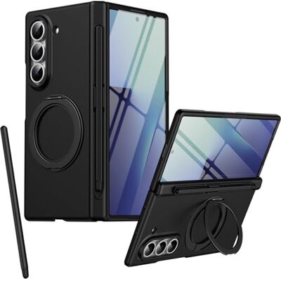 BAILI Magnetic Ring magnético para a capa Samsung Z Fold 6, suporte giratório dobrável, protetor de ecrã frontal, capa para Samsung Galaxy Z Fold6 com lápis tátil preto BAILI Magnetic Ring magnético para a capa Samsung Z Fold 6, suporte giratório dobrável, protetor de ecrã frontal, capa para Samsung Galaxy Z Fold6 com lápis tátil preto