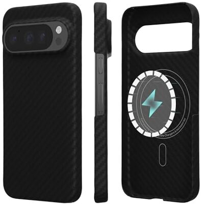 kalibri Capa compatível com Google Pixel 10 / Pixel 10 Pro capa capa anti-impactos muito resistente em fibra de carbono de Aramida compatível com Magsafe kalibri Capa compatível com Google Pixel 10 / Pixel 10 Pro capa capa anti-impactos muito resistente em fibra de carbono de Aramida compatível com Magsafe