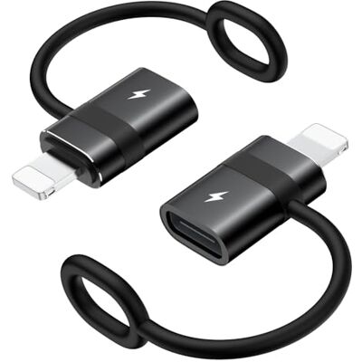 MoKo Adaptador USB C para Lightning com carregamento rápido 36 W PD Adaptador USB-C feminino para Lightning macho para iPhone 14/13/12/11/iPad/iPod/AirPods, com laço anti-perda MoKo Adaptador USB C para Lightning com carregamento rápido 36 W PD Adaptador USB-C feminino para Lightning macho para iPhone 14/13/12/11/iPad/iPod/AirPods, com laço anti-perda