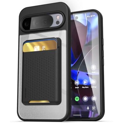 ENCASED Capa com porta-cartões magnético para Google Pixel 10/10 Pro (6,3"), compatível com PixelSnap e MagSafe, carteira desmontável para 3 4 cartões, proteção híbrida, cor preta transparente ENCASED Capa com porta-cartões magnético para Google Pixel 10/10 Pro (6,3"), compatível com PixelSnap e MagSafe, carteira desmontável para 3 4 cartões, proteção híbrida, cor preta transparente