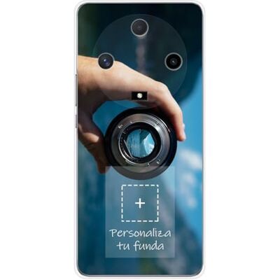 Tumundosmartphone Personalize a sua capa de silicone anti-impactos transparente com a sua fotografia para Huawei Honor Magic 6 Lite 5G, desenho personalizado Tumundosmartphone Personalize a sua capa de silicone anti-impactos transparente com a sua fotografia para Huawei Honor Magic 6 Lite 5G, desenho personalizado