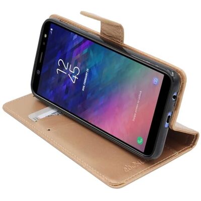 ebestStar Capa compatível com Samsung A6+ 2018 Galaxy A6 Plus SM-A605F capa carteira couro PU, capa carteira ranhuras para cartão, função de suporte, dourado [dispositivo: 160,2 x 75,7 x 7,9 mm, ebestStar Capa compatível com Samsung A6+ 2018 Galaxy A6 Plus SM-A605F capa carteira couro PU, capa carteira ranhuras para cartão, função de suporte, dourado [dispositivo: 160,2 x 75,7 x 7,9 mm,