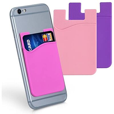 Kwmobile - CardPocket - Silicone - Universal - Porta-cartões para telemóvel Kwmobile - CardPocket - Silicone - Universal - Porta-cartões para telemóvel