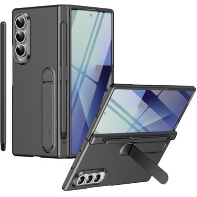 BAILI Capa para Galaxy Z Fold 3 com suporte, protetor de ecrã frontal, ranhura para S Pen, proteção de dobradiça, cobertura completa para Samsung Galaxy Z Fold3 com lápis ótico cinzento BAILI Capa para Galaxy Z Fold 3 com suporte, protetor de ecrã frontal, ranhura para S Pen, proteção de dobradiça, cobertura completa para Samsung Galaxy Z Fold3 com lápis ótico cinzento