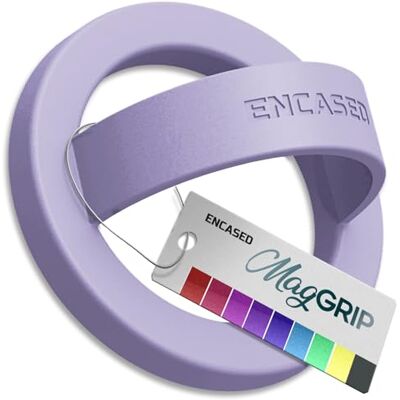 ENCASED Suporte magnético para telemóvel (compatível com MagSafe) anel fino de silicone para dedo para iPhone (Lavanda) ENCASED Suporte magnético para telemóvel (compatível com MagSafe) anel fino de silicone para dedo para iPhone (Lavanda)
