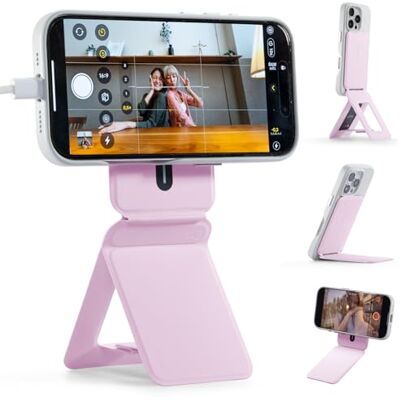 MOFT Tripé telemóvel para iPhone 17/16/15/14/13/12 séries, tripé universal invisível suporte para telefone com 3 modos para auto-vlogging, navegação, fotografia macro, videochamada, rubor MOFT Tripé telemóvel para iPhone 17/16/15/14/13/12 séries, tripé universal invisível suporte para telefone com 3 modos para auto-vlogging, navegação, fotografia macro, videochamada, rubor