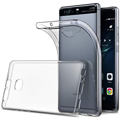 Verco Capa para Huawei P9 Case, capa para P9, capa transparente, fina, transparente, de silicone, transparente Verco Capa para Huawei P9 Case, capa para P9, capa transparente, fina, transparente, de silicone, transparente