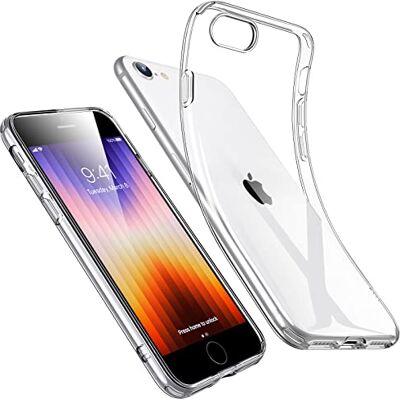 ESR Capa de silicone transparente compatível iPhone SE 2022, iPhone SE 2020, iPhone 8, capa transparente de TPU macia e fina, resistente ao amarelo, capa para iPhone SE 3/2, transparente ESR Capa de silicone transparente compatível iPhone SE 2022, iPhone SE 2020, iPhone 8, capa transparente de TPU macia e fina, resistente ao amarelo, capa para iPhone SE 3/2, transparente