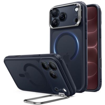 ESR Classic Hybrid Funda para iPhone 18 Pro/17 Pro con Soporte Flex Anti-amarelecimento durável, suporte para câmara, compatível com MagSafe, proteção militar 4X, capa magnética, azul mate ESR Classic Hybrid Funda para iPhone 18 Pro/17 Pro con Soporte Flex Anti-amarelecimento durável, suporte para câmara, compatível com MagSafe, proteção militar 4X, capa magnética, azul mate