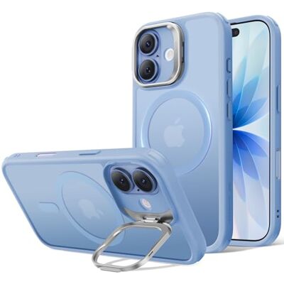 ESR Classic Hybrid capa para iPhone 17 com suporte Flex, azul claro mate Anti-amarelecimento durável, suporte para câmara, compatível com MagSafe, proteção militar 3X, capa magnética ESR Classic Hybrid capa para iPhone 17 com suporte Flex, azul claro mate Anti-amarelecimento durável, suporte para câmara, compatível com MagSafe, proteção militar 3X, capa magnética