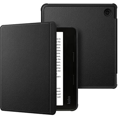 FINTIE Capa fina compatível com Kobo Sage de 8" capa traseira protetora de TPU suave com função de auto-repouso/ativação, preto FINTIE Capa fina compatível com Kobo Sage de 8" capa traseira protetora de TPU suave com função de auto-repouso/ativação, preto