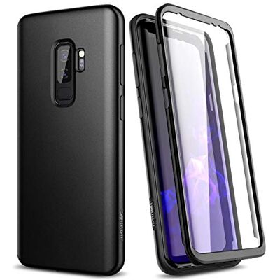 SURITCH Capa para Samsung Galaxy S9 Plus silicone 360 graus Bumper flexível TPU dianteiro e traseiro inquebrável capa Samsung Galaxy S9 Plus preto SURITCH Capa para Samsung Galaxy S9 Plus silicone 360 graus Bumper flexível TPU dianteiro e traseiro inquebrável capa Samsung Galaxy S9 Plus preto