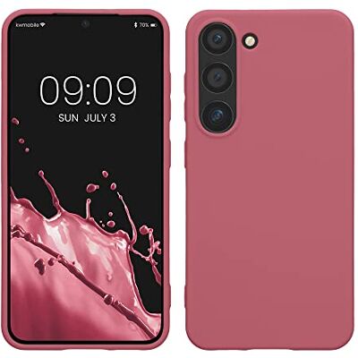 kwmobile Capa para Samsung Galaxy S23 capa ultra fina de TPU e silicone com bordas elevadas antiquedas rosa escuro kwmobile Capa para Samsung Galaxy S23 capa ultra fina de TPU e silicone com bordas elevadas antiquedas rosa escuro