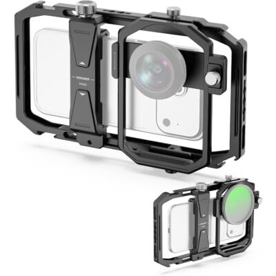 NEEWER Estabilizador universal de suporte de vídeo para telefone com filtro de lente de 17 mm a 37 mm e 67 mm, acessórios compatíveis com iPhone, Android, Samsung, para gravação de vídeo, fotografia 17mm a 37mm & 67mm Adaptador Anillo Filtro Accesorios, NEEWER Estabilizador universal de suporte de vídeo para telefone com filtro de lente de 17 mm a 37 mm e 67 mm, acessórios compatíveis com iPhone, Android, Samsung, para gravação de vídeo, fotografia 17mm a 37mm & 67mm Adaptador Anillo Filtro Accesorios,