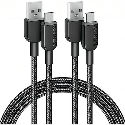 Anker - 310 USB-A to USB-C Cable - 6ft - 2-pack - Cable Anker - 310 USB-A to USB-C Cable - 6ft - 2-pack - Cable